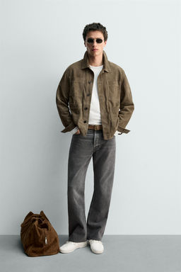 LIMITED EDITION LEATHER SUEDE JACKET WITH POCKETS
