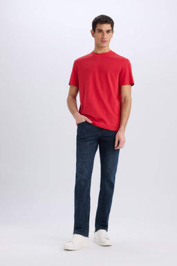 New Regular Fit Bisiklet Yaka Basic Duz K?sa Kollu Tisort - Defacto фото 3