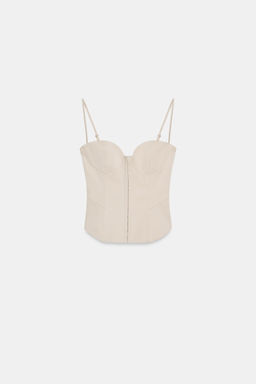 TOP CORSETERO TIRANTES / Beige - Zara фото 3