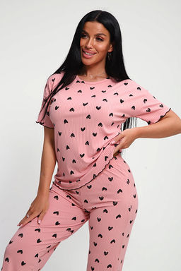 Пижама с брюками (01063, розовый) - Плиона фото 14