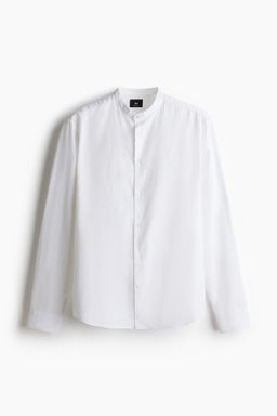Camisa en mezcla de lino Regular Fit