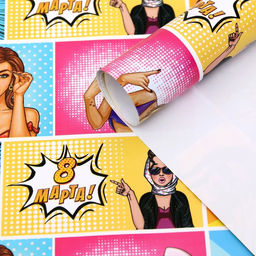 Бумага упаковочная глянцевая «POP ART Красотка», 50×70 см, набор 10 шт.