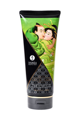 Массажный крем для тела Shunga Груша и зеленый чай (Pear&Exotic Green Tea), съедобный, 200мл
