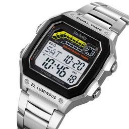 Часы наручные Skmei мужские электронные 2307silver-steel