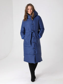 24406 Пальто двухстороннее синий - Dizzyway фото 2