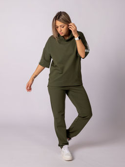 Женский Спортивный костюм ЛЕЙЛА темный-хаки от Спортсоло