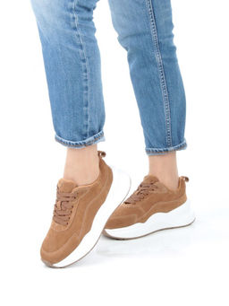 05-A504-3 BROWN Кроссовки женские (натуральная замша) - Фабричный китай фото 15