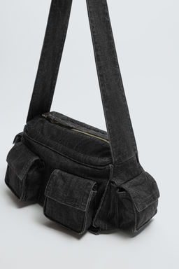 MULTI-POCKET DENIM CROSSBODY BAG - Zara фото 3