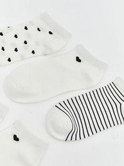 Desenli Kad?n Patik ?orap 5li