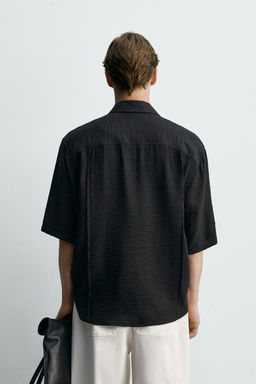 CAMISA FLUIDA TEXTURA / Negro - Zara фото 3