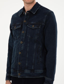 Lacivert Slim Fit Jean Ceket - Pierre cardin фото 7