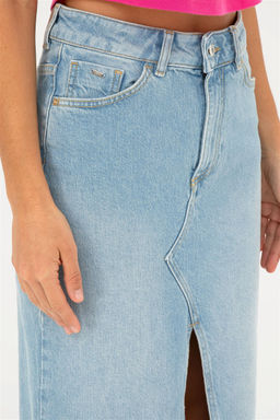 Женская голубая джинсовая юбка Неожиданная скидка в корзине - U.s. polo assn фото 6