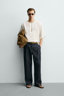 CAMISA RELAXED FIT 100% LINO / Blanco roto