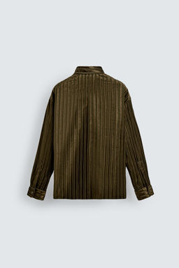 EMBOSSED VELVET STRIPED SHIRT