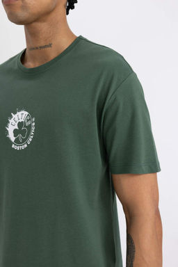 DeFactoFit Футболка стандартного кроя с короткими рукавами и круглым вырезом NBA Boston Celtics  фото 5