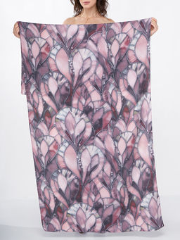 Большой, мягкий, тонкий и очень нежный двусторонний палантин с рисунком - Tantino фото 9