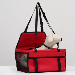 Автокресло для животных 40*30*25 см, красное - Пижон фото 2