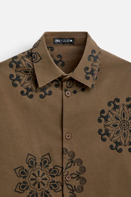 SHIRT WITH FLORAL EMBROIDERY - Zara фото 8