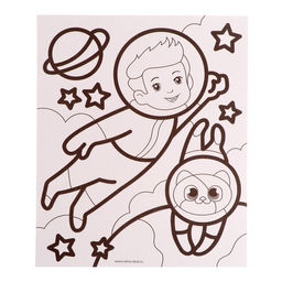 Набор для творчества. Лунная фреска Приключения в космосе, светящийся песок + блёстки - Школа талантов фото 4