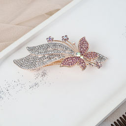 Заколка-автомат Бабочка / N3258-11 /уп 12/ - ГалеонТрейд фото 5