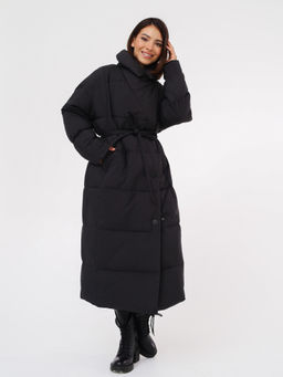 Пальто зимнее женское, черное