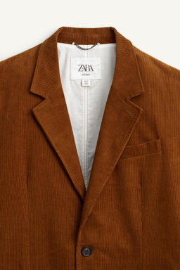 LIMITED EDITION RELAXED FIT CORDUROY SUIT BLAZER - Zara фото 8