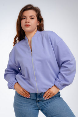 Бомбер из коттон фита сирень - Амадэль фото 18