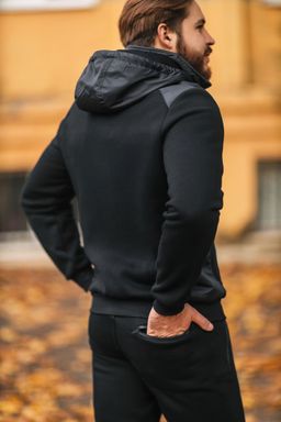 Футер 3-х ниточный с НАЧЕСОМ Утепленный спортивный костюм   Тёмно-синий - Relay фото 7