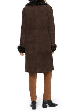Кожаное пальто, коричневое - Linea tesini фото 3