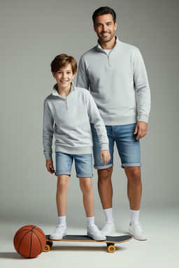 Gri Melanj Pamuklu Duz/Basic Dik Yaka Regular Orme Erkek Cocuk Sweatshirt TKDAW26SW00008