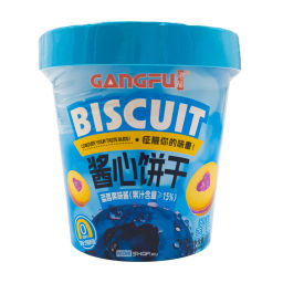 Печенье-сэндвич Сердечки с черничной начинкой Gang-fu (Китай), 50 г Акция