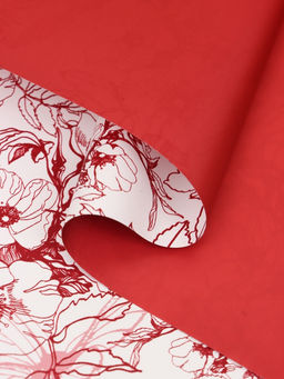 Цена за 20 шт. Пленка для цветов и букетов «Романтичные моменты», белый винный, 57×57 см