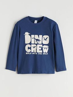 Bask?l? Erkek ?ocuk Sweatshirt