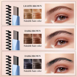 SADOER Водостойкий карандаш для бровей Waterproof Eyebrow Pencil, 01 Lighte Brown - Bioaqua фото 2