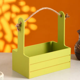 Подарочный ящик «Аром», деревянный, ручка - канат, цвет фисташковый, набор 3 шт.