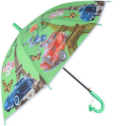 Зонт трость полуавтомат детский Цветы