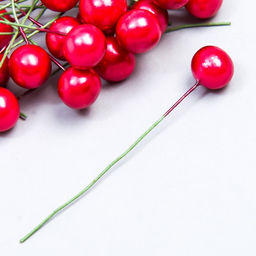 Цена за 50 шт. Тычинки для цветов «Шарик жемчужно-малиновый», d=1.2 см, 6×1.2×1.2 см