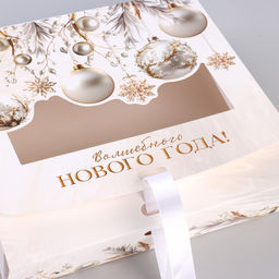 Коробка новогодняя складная Роскошь 20 х18 х 5 см - Дарите счастье фото 3