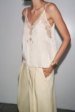 ZW COLLECTION LACE CAMISOLE TOP - Zara фото 2