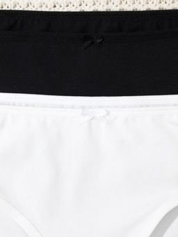 К 1972-2уп/белый,черный набор трусы для дев