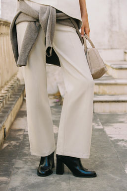 INTERLOCK STRAIGHT-LEG TROUSERS