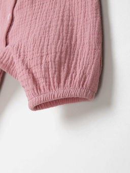 Ромпер муслиновый с рукавом-фонариком "Сакура" 0+