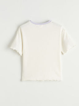 Hello Kitty Bask?l? Bisiklet Yaka K?z ?ocuk Pijama ?st