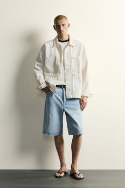 BERMUDA DENIM LOOSE FIT / Azul claro
