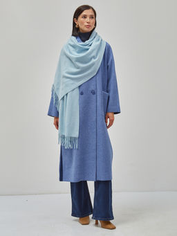 В составе шерсть и кашемир! теплый двусторонний палантин - Tantino фото 5