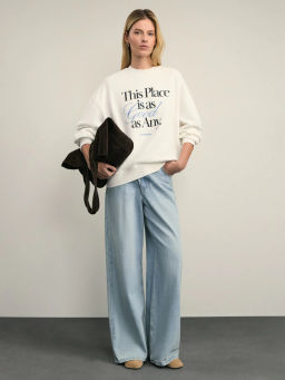 Свитшот оверсайз с принтом / Zarina фото 2