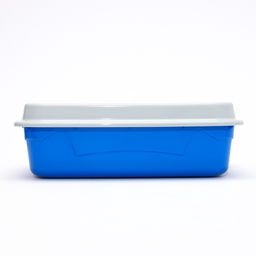 Туалет с бортом и сеткой, 45х34х15 см, синий/серый