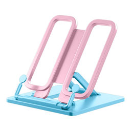 Цена за 1 шт. Подставка для книг пластиковая ErichKrause Base, Pastel, голубой с розовым