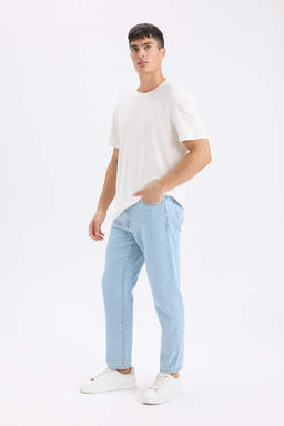 Облегающие джинсовые брюки с высокой талией и узкими потертостями в стиле 90-х годов - Defacto фото 4