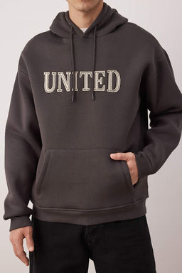 Lacivert Oversize/ Genis Kesim Aplike Nak?sl? Sweatshirt TMNAW26SW00056 - Trendyolmilla фото 16